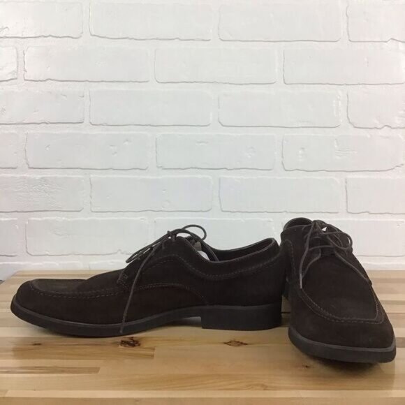 𝅺HUSH Puppies men shies maroon brown suede leather classic dress comfortable 8 - Picture 7 of 14